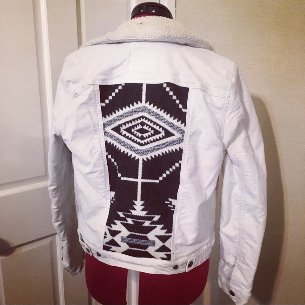 Lined Levi Jacket With Pendleton Panel Size Small - image 1